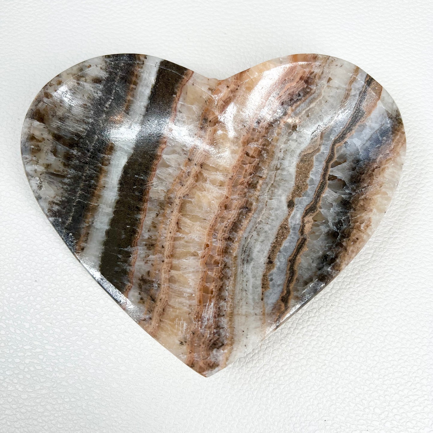 Zebra Onyx Heart Bowl