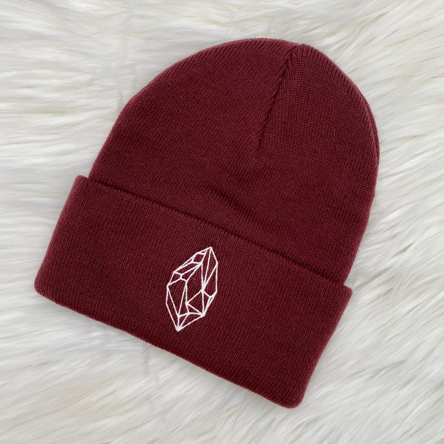 Crystal Beanie - Maroon