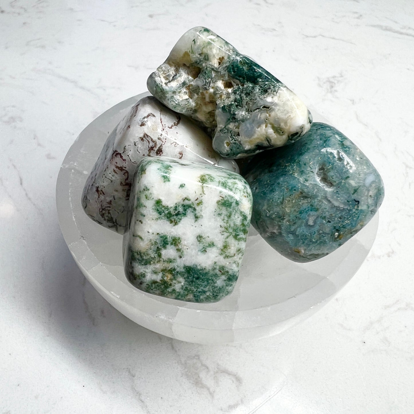 Moss Agate Tumble