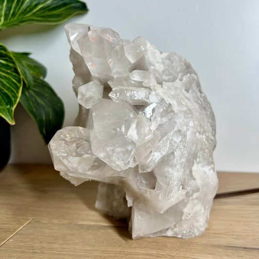 Clear Quartz Cluster Lamp