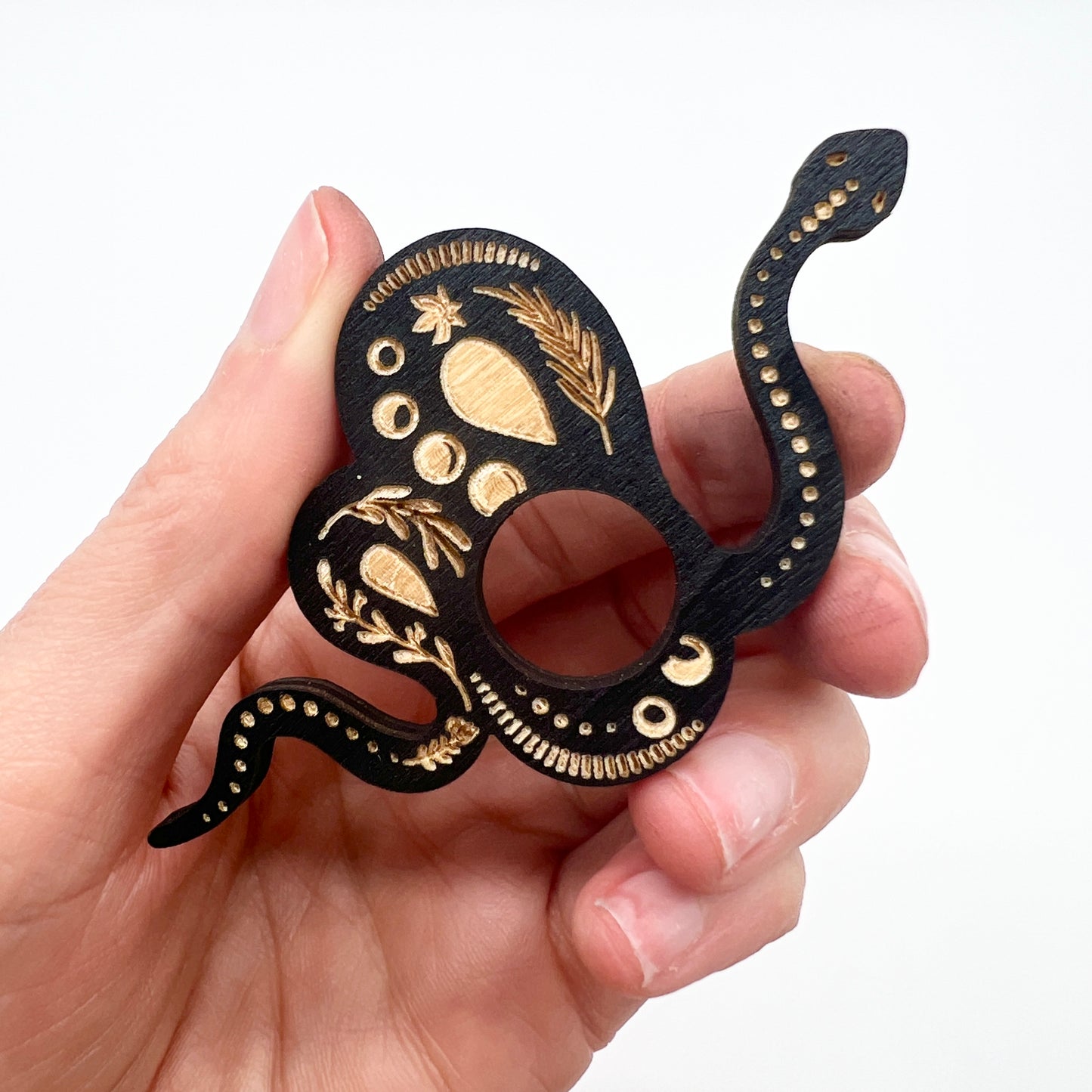 Wooden Snake Sphere Stand